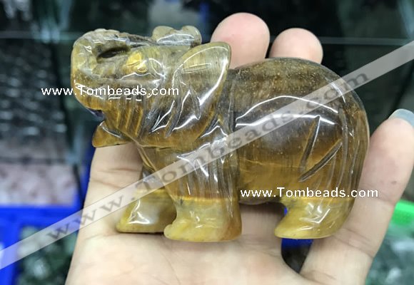 CDN535 35*80*55mm elephant yellow tiger eye decorations wholesale
