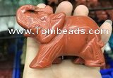 CDN538 35*80*55mm elephant red jasper decorations wholesale