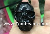 CDN554 35*50*40mm skull black agate decorations wholesale