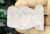 CDN571 35*50mm owl rose quartz decorations wholesale