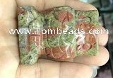 CDN578 35*50mm owl unakite decorations wholesale