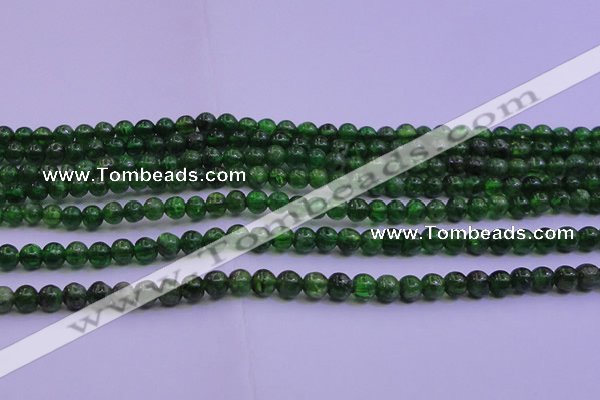 CDP02 15.5 inches 4mm round A- grade diopside gemstone beads