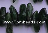 CDP73 15.5 inches 8*22mm - 12*28mm diopside chips gemstone beads