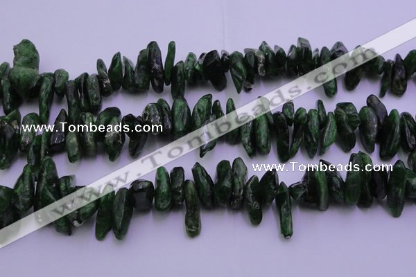 CDP73 15.5 inches 8*22mm - 12*28mm diopside chips gemstone beads