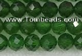 CDP78 15.5 inches 6mm faceted round diopside gemstone beads