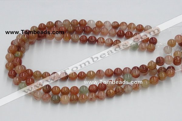 CDQ02 15.5 inches 10mm round natural red quartz beads wholesale