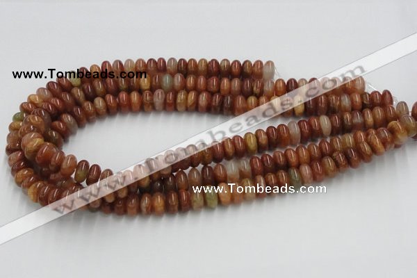 CDQ04 15.5 inches 6*12mm rondelle natural red quartz beads wholesale