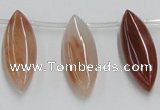 CDQ11 15.5 inches 12*30mm marquise natural red quartz beads wholesale