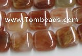 CDQ15 15.5 inches 6*6mm square natural red quartz beads wholesale