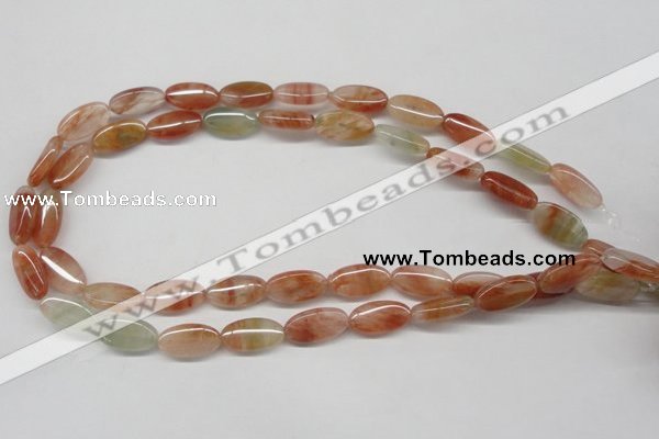 CDQ24 15.5 inches 10*17mm oval natural red quartz beads wholesale