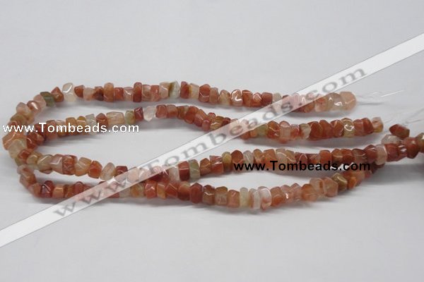 CDQ28 15.5 inches 7*10mm nugget natural red quartz beads