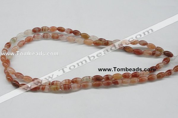 CDQ30 15.5 inches 6*10mm rice natural red quartz beads wholesale