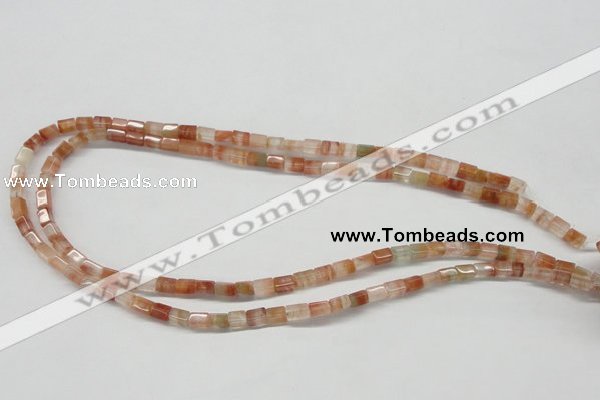 CDQ34 15.5 inches 4*6mm cuboid natural red quartz beads wholesale