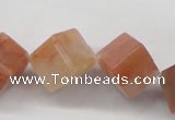 CDQ39 15.5 inches 12*12mm cube natural red quartz beads wholesale