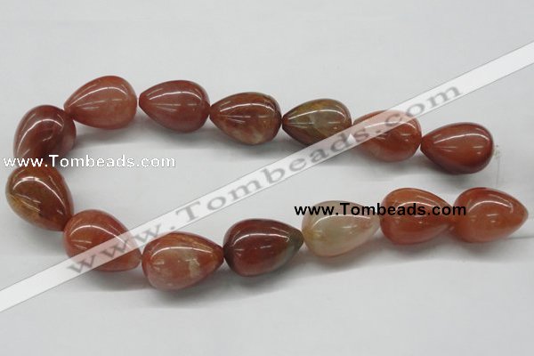 CDQ40 15.5 inches 22*30mm teardrop natural red quartz beads