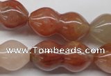 CDQ42 15.5 inches 15*30mm calabash natural red quartz beads