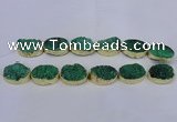 CDQ506 20*30mm - 22*30mm oval druzy quartz beads wholesale