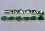 CDQ506 20*30mm - 22*30mm oval druzy quartz beads wholesale