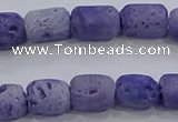 CDQ602 8 inches 6*8mm drum druzy quartz beads wholesale