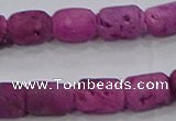 CDQ604 8 inches 6*8mm drum druzy quartz beads wholesale