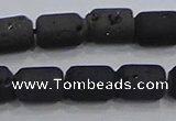 CDQ615 8 inches 6*8mm drum druzy quartz beads wholesale