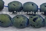 CDQ626 8 inches 10*12mm rice druzy quartz beads wholesale