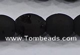CDQ629 8 inches 10*12mm rice druzy quartz beads wholesale
