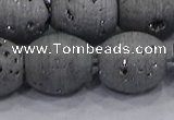 CDQ635 8 inches 12*14mm rice druzy quartz beads wholesale