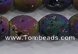 CDQ641 8 inches 12*14mm rice druzy quartz beads wholesale