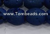 CDQ642 8 inches 12*14mm rice druzy quartz beads wholesale