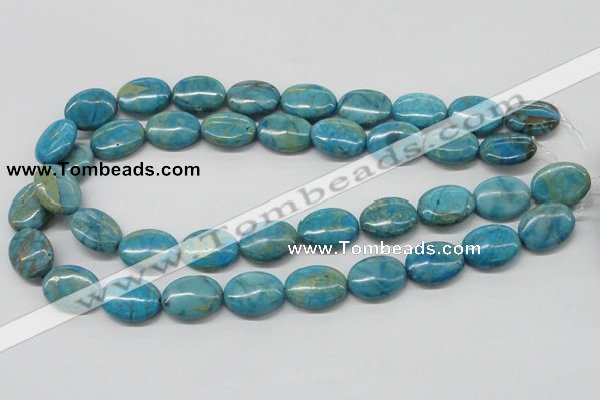 CDS04 16 inches 15*20mm oval dyed serpentine jasper beads wholesale