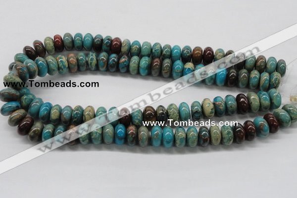 CDS09 16 inches 7*14mm rondelle dyed serpentine jasper beads wholesale