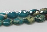 CDS16 16 inches 8*12mm oval dyed serpentine jasper beads wholesale