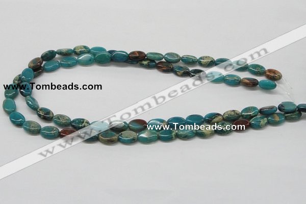 CDS16 16 inches 8*12mm oval dyed serpentine jasper beads wholesale