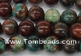 CDS188 15.5 inches 12mm round dyed serpentine jasper beads