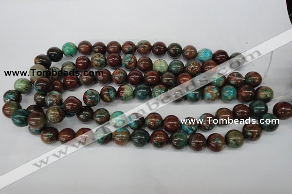 CDS188 15.5 inches 12mm round dyed serpentine jasper beads