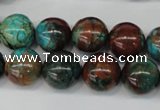 CDS189 15.5 inches 14mm round dyed serpentine jasper beads