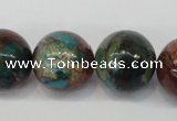 CDS192 15.5 inches 20mm round dyed serpentine jasper beads