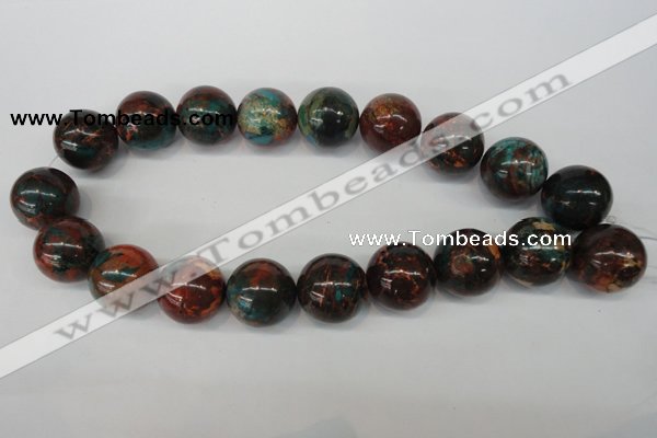 CDS192 15.5 inches 20mm round dyed serpentine jasper beads