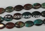 CDS205 15.5 inches 8*10mm oval dyed serpentine jasper beads