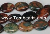 CDS207 15.5 inches 12*16mm oval dyed serpentine jasper beads