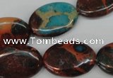 CDS210 15.5 inches 18*25mm oval dyed serpentine jasper beads