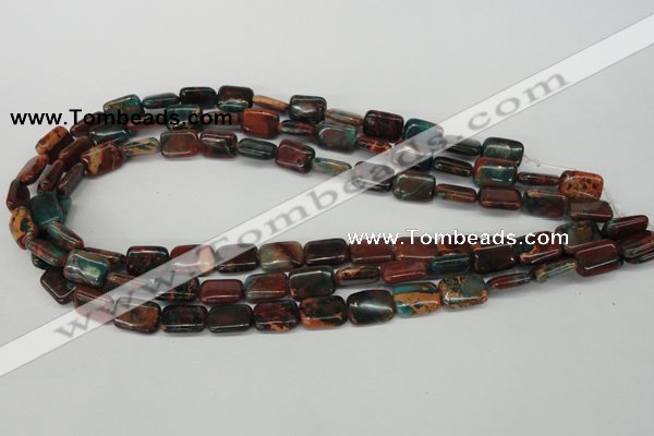 CDS214 15.5 inches 10*14mm rectangle dyed serpentine jasper beads