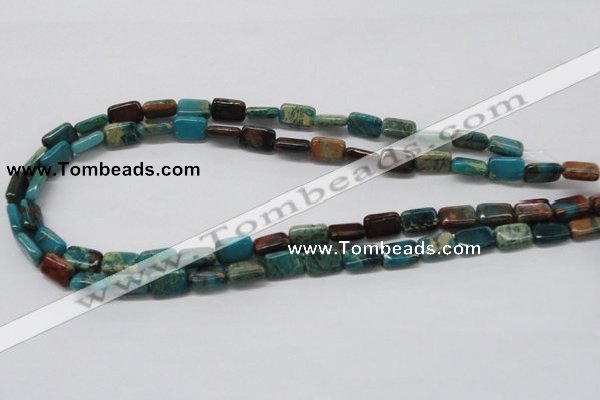 CDS22 16 inches 8*12mm rectangle dyed serpentine jasper beads wholesale