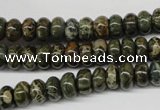 CDS225 15.5 inches 5*8mm rondelle dyed serpentine jasper beads