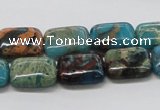 CDS23 16 inches 12*16mm rectangle dyed serpentine jasper beads wholesale