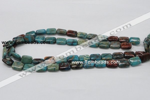 CDS23 16 inches 12*16mm rectangle dyed serpentine jasper beads wholesale