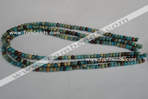 CDS252 15.5 inches 4*6mm rondelle dyed serpentine jasper beads