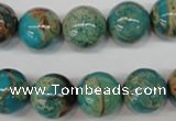 CDS26 15.5 inches 14mm round dyed serpentine jasper beads