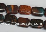 CDS265 15.5 inches 12*16mm rectangle dyed serpentine jasper beads